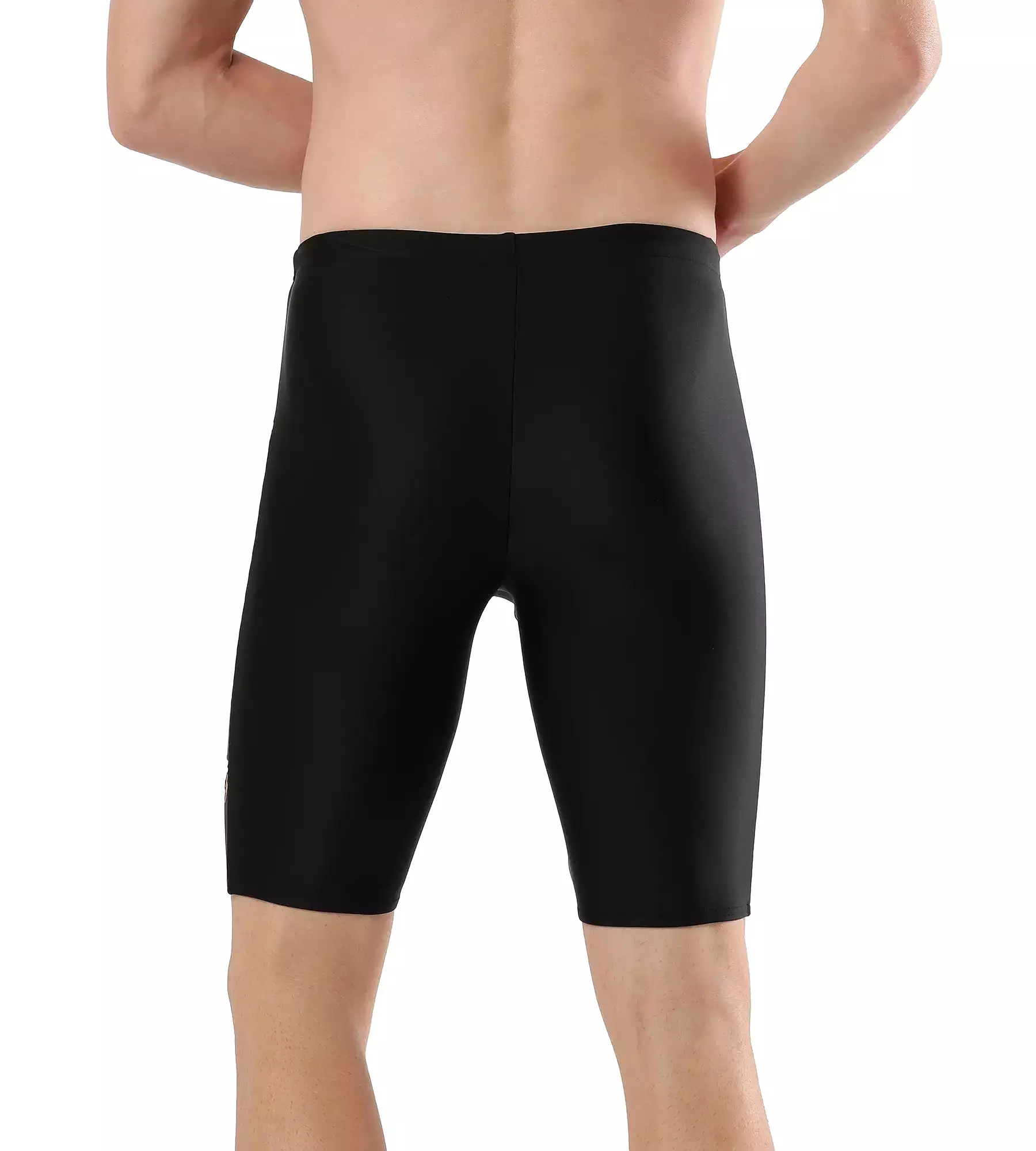 Men's Endurance Medley Logo Jammer - Black & Mandarin Peel