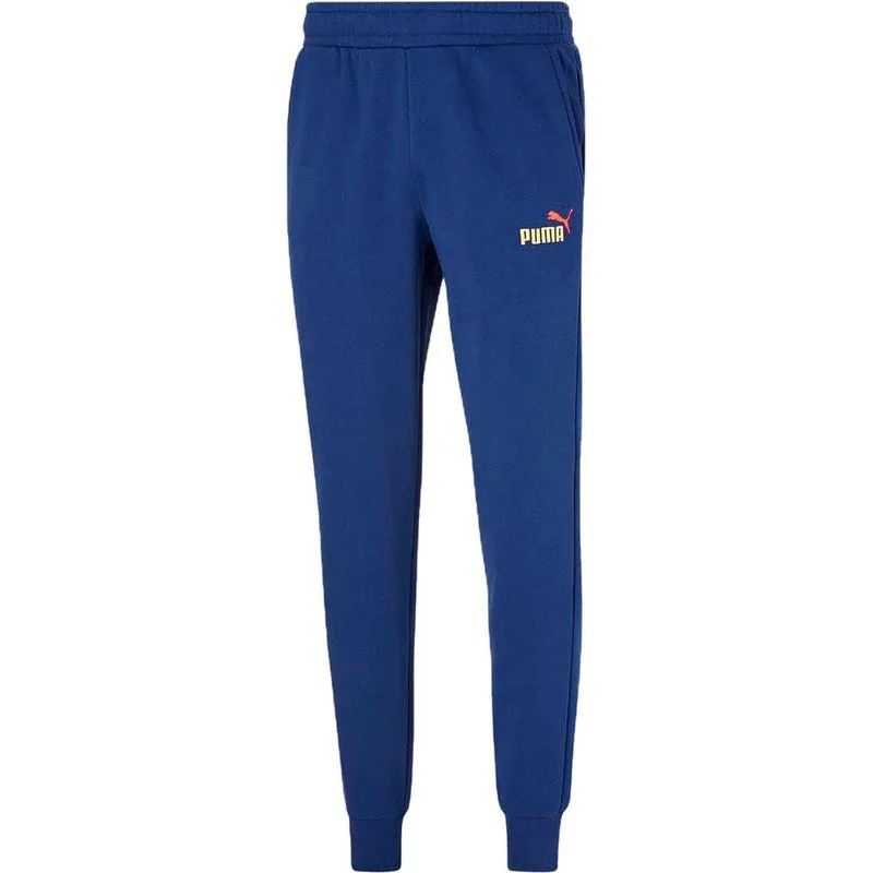 Men's Puma Essential Embroidery Logo Sweatpants, Blazing Blue