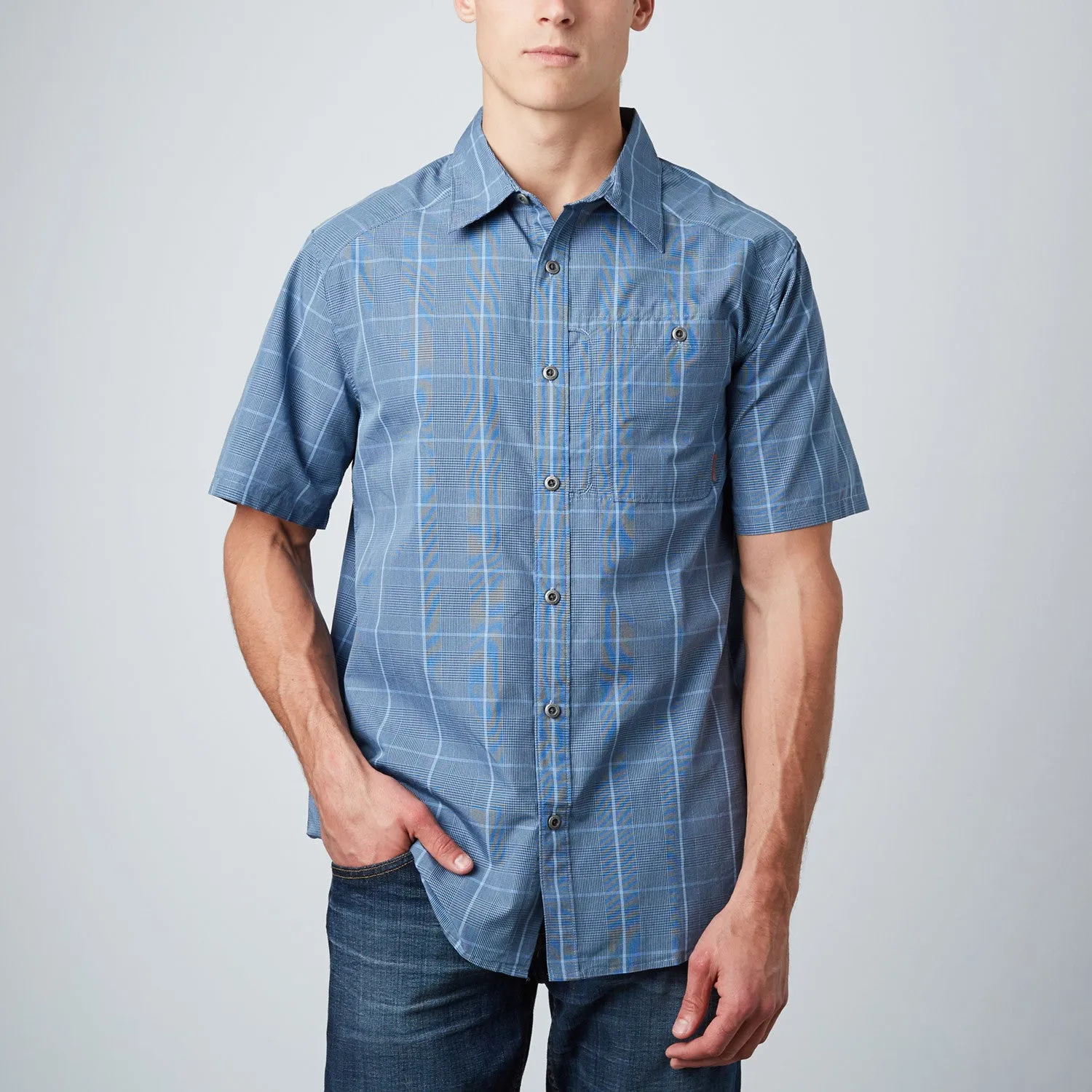 Merrell Sarawan Short Sleeve Collar Shirt Shasta Blue