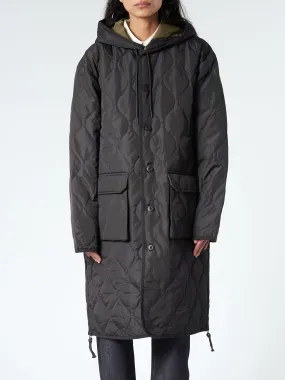 Military Hood Long Down Coat