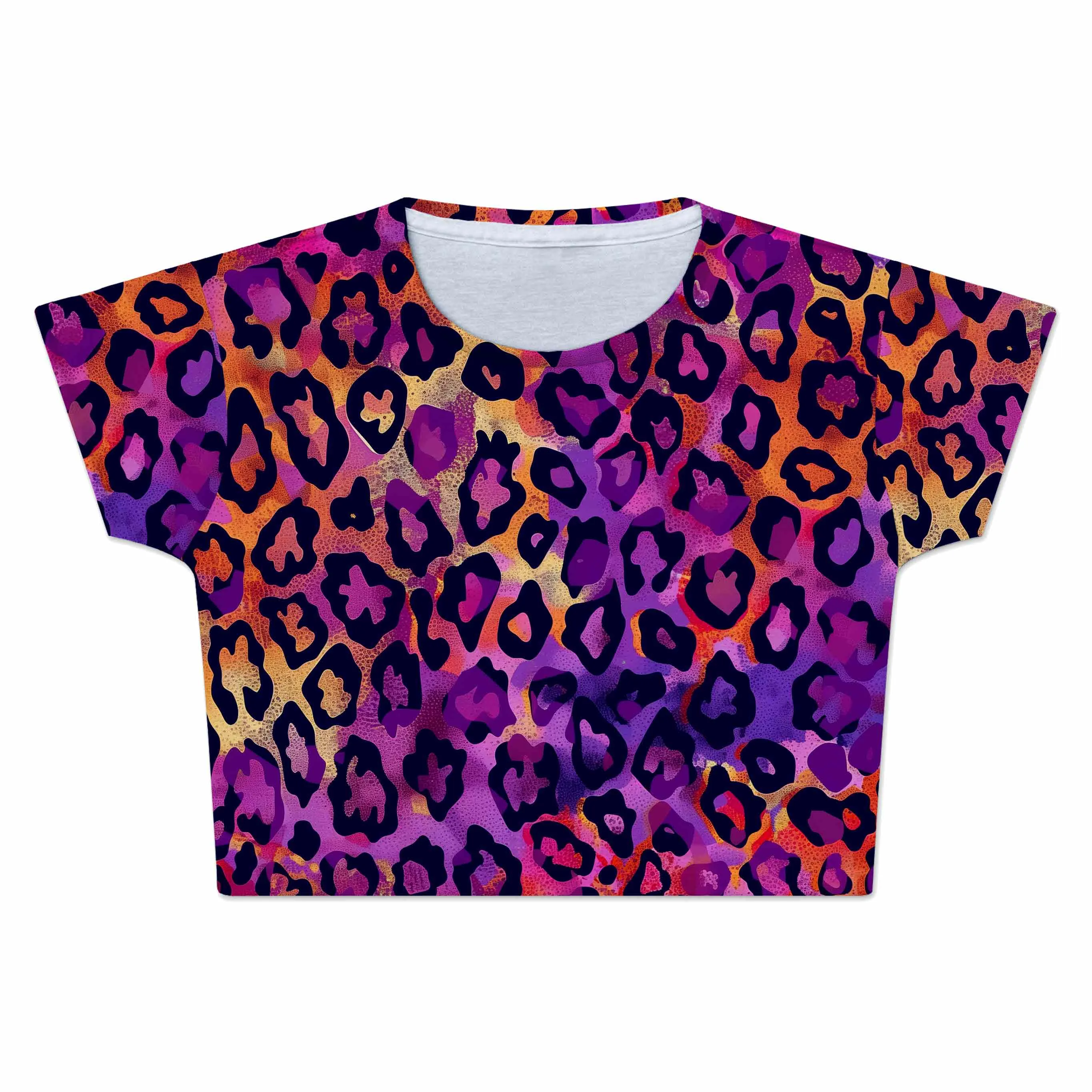 Neon Leopard Crop Tee