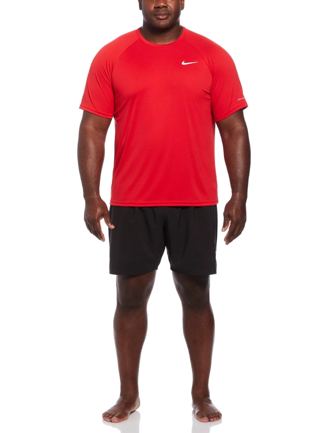 Nike Men's Essential Hydro Short Sleeve Hydroguard Plus-red