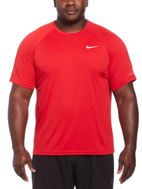 Nike Men's Essential Hydro Short Sleeve Hydroguard Plus-red