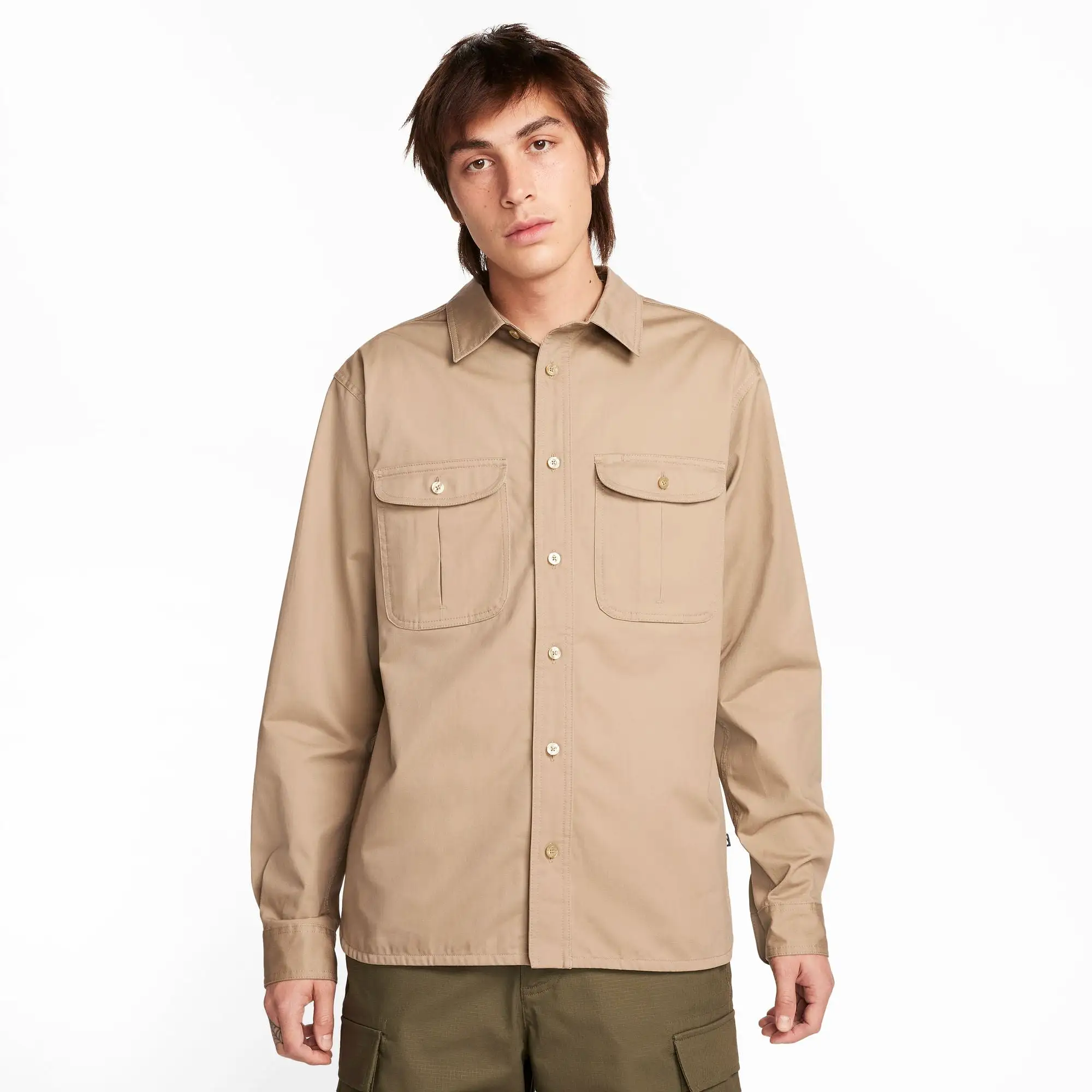 Nike SB Tanglin Woven Button-Up - Khaki