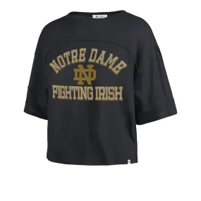 NOTRE DAME FIGHTIN IRISH HALF MOON '47 STEVIE CROP TEE WOMENS