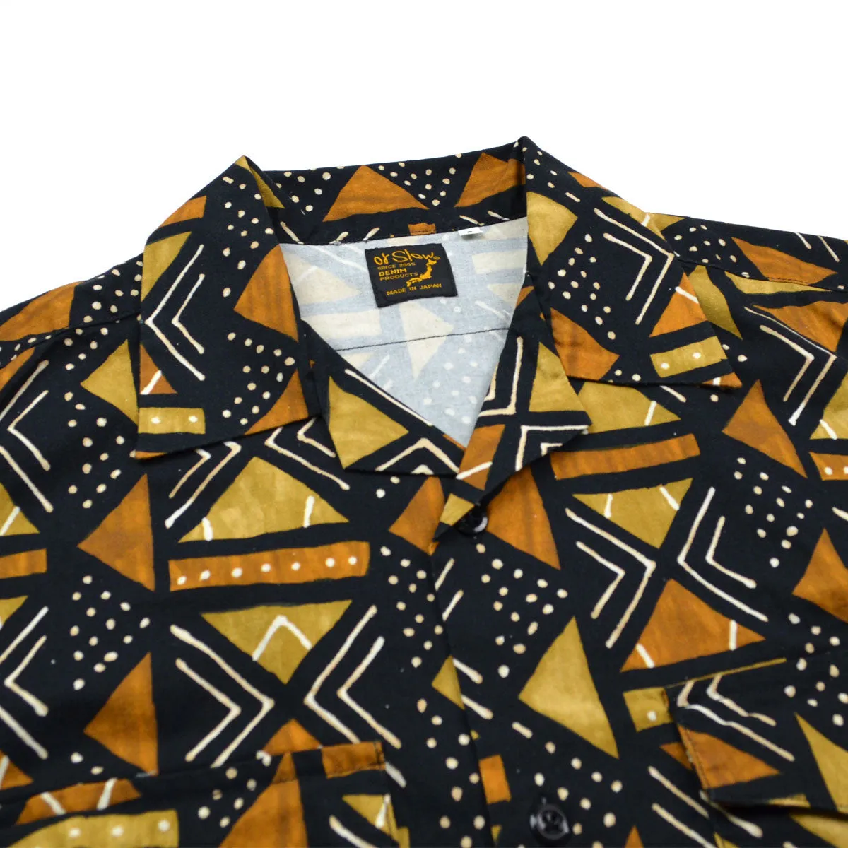 orSlow - Short Sleeve Open Collar Shirt - Africa Print