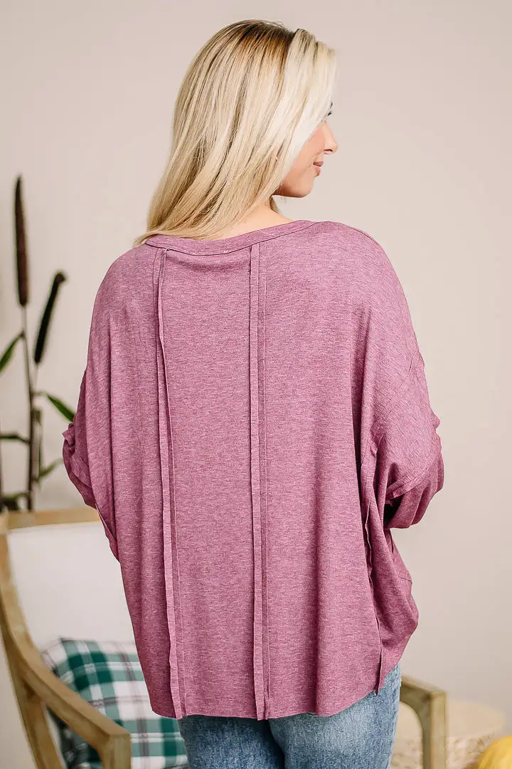 Out Of Reach Lightweight Top | Plum