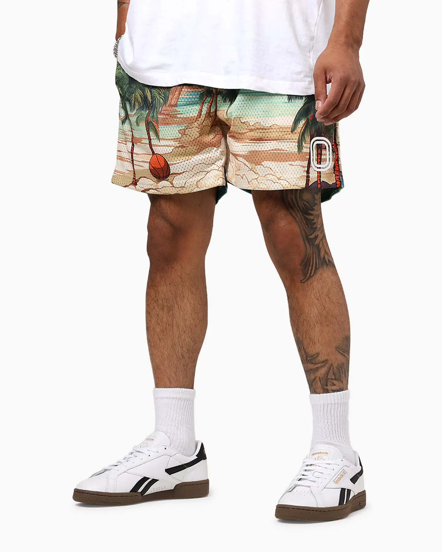 Overtime Paradise Palm Shorts Palm Print