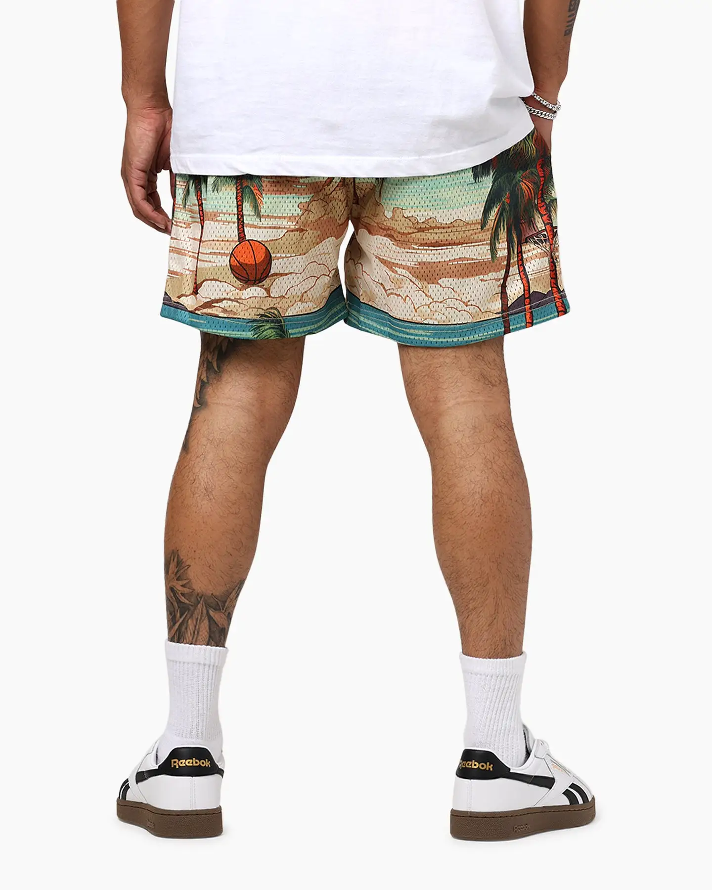 Overtime Paradise Palm Shorts Palm Print