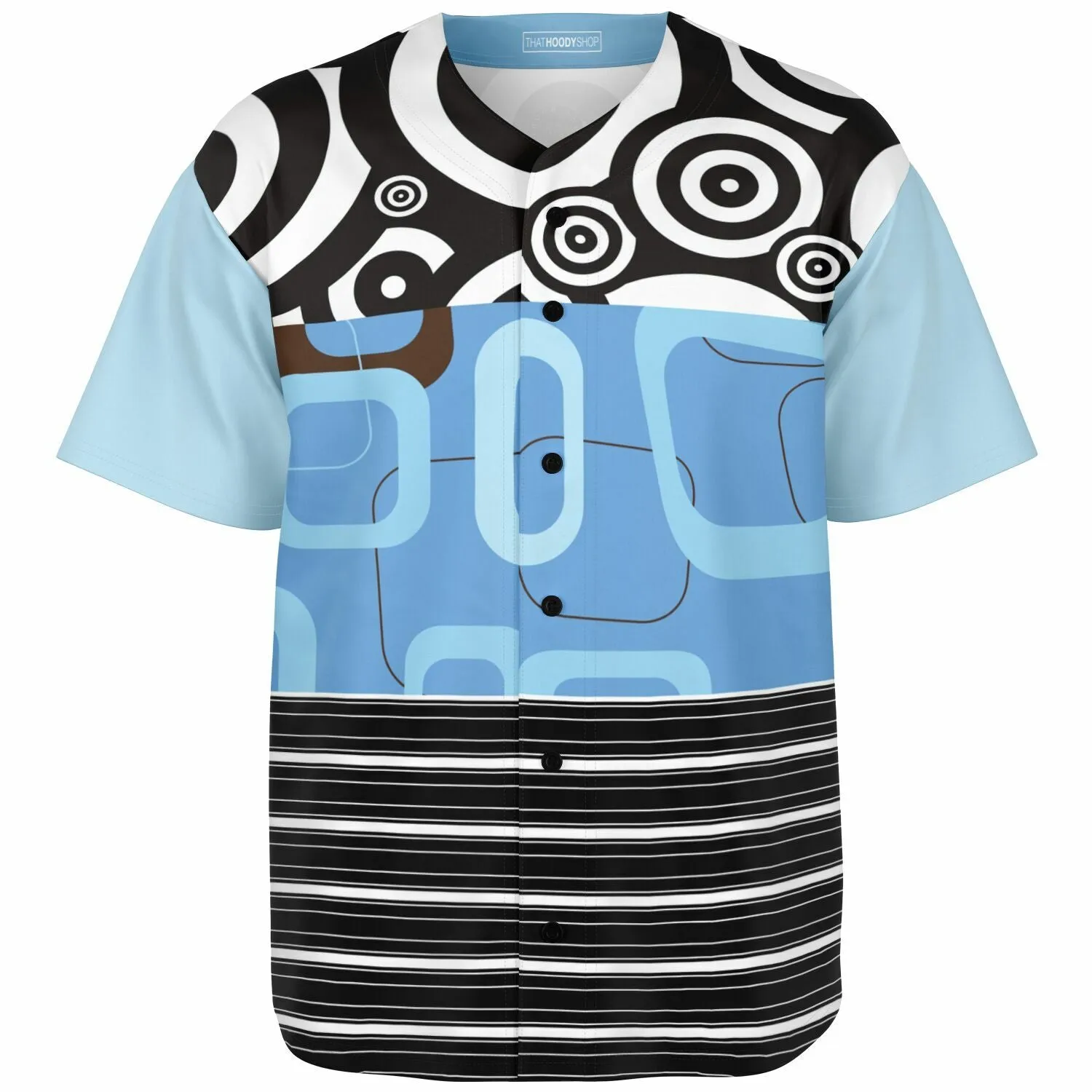 Pacific Palisades Patchwork Button Front Jersey