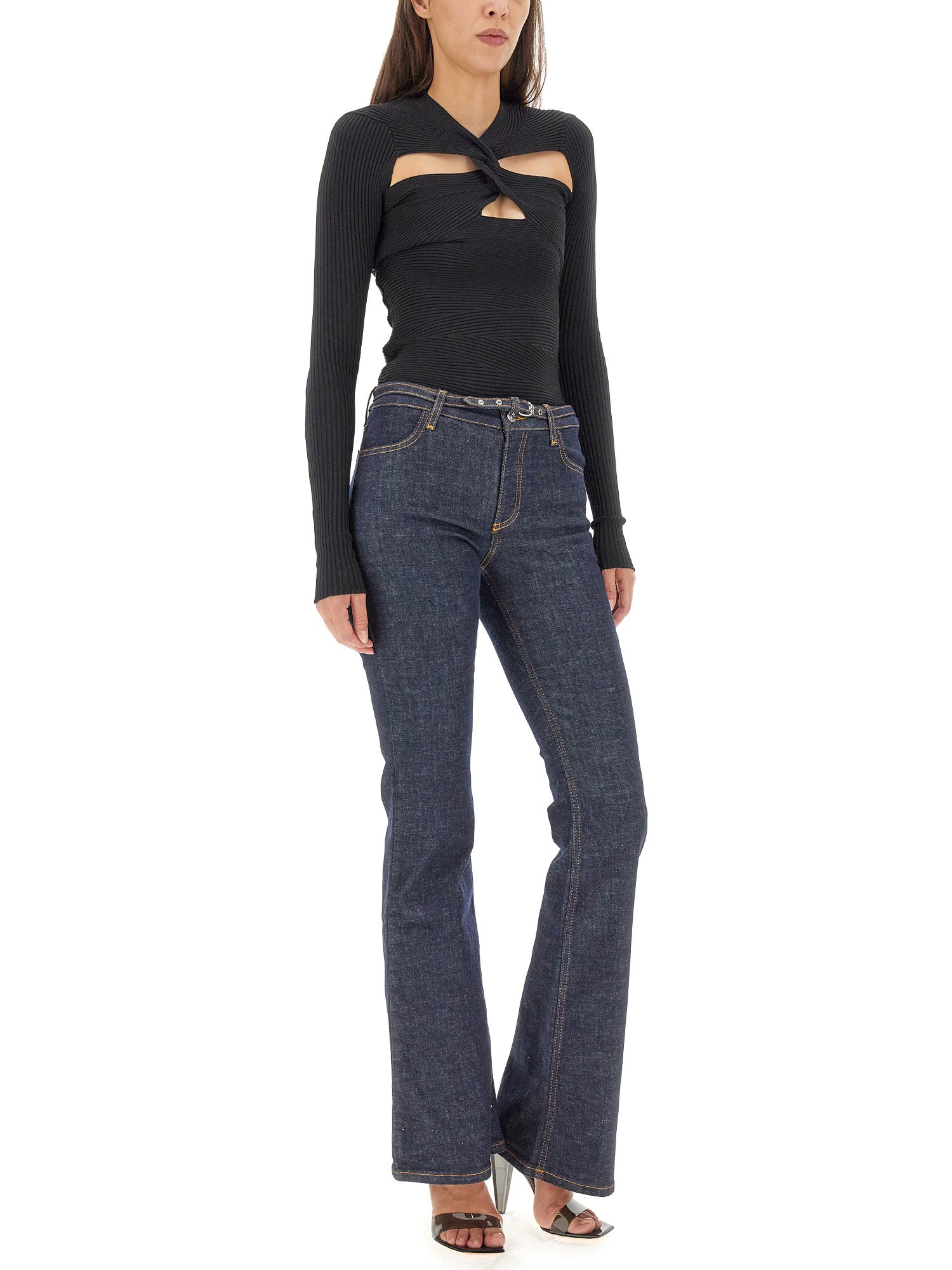 PHILOSOPHY DI LORENZO SERAFINI    STRETCH KNIT WITH CUT-OUT DETAILS