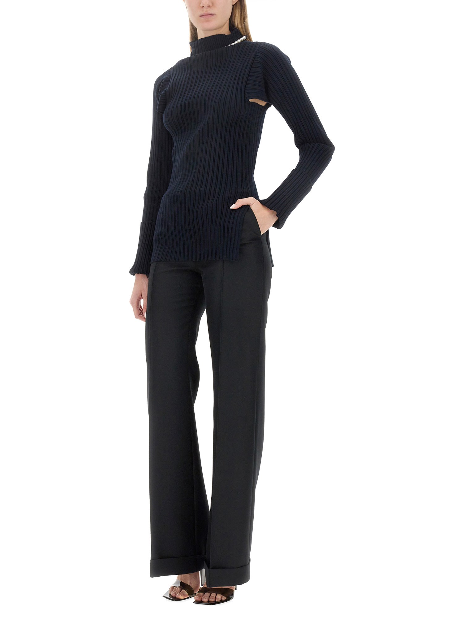 PHILOSOPHY DI LORENZO SERAFINI    VISCOSE STRETCH RIBBED KNIT