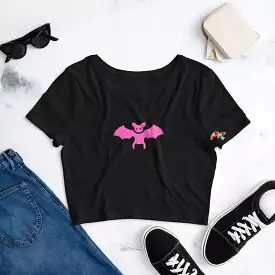 Pink Bat Women’s Crop Tee