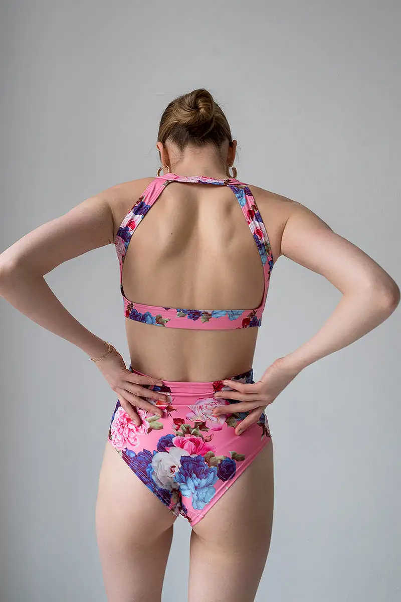 Pole Addict Openback Top - Peony