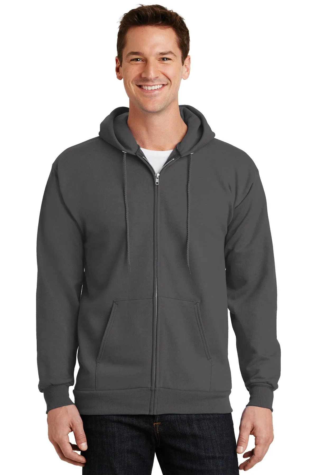 Port & Company -  Men's Essential Fleece Full-Zip Hooded Sweatshirt