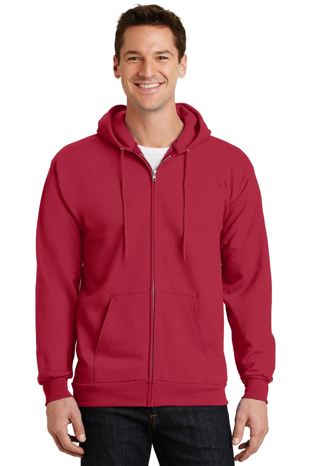 Port & Company -  Men's Essential Fleece Full-Zip Hooded Sweatshirt