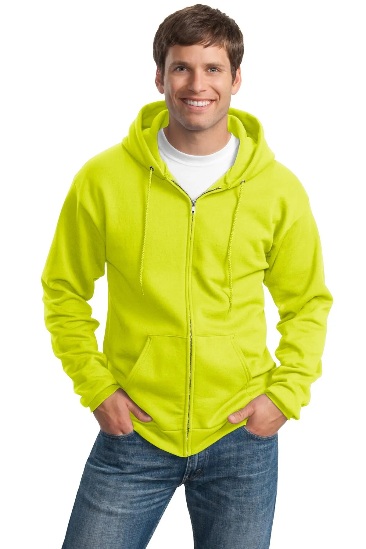 Port & Company - Men's Tall Essential Fleece Full-Zip Hooded Sweatshirt