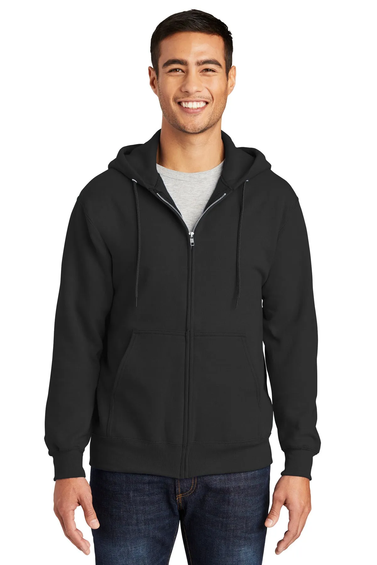 Port & Company - Men's Tall Essential Fleece Full-Zip Hooded Sweatshirt