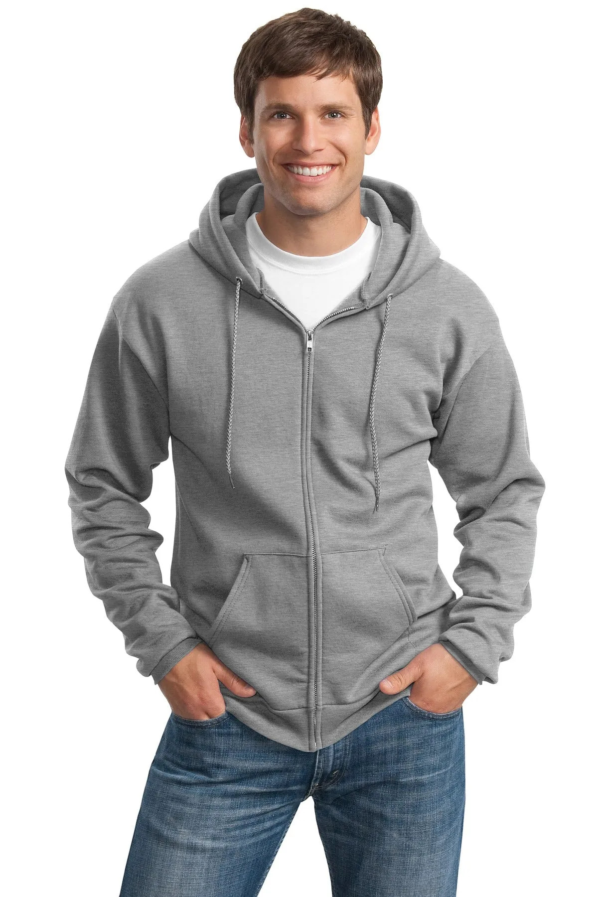 Port & Company - Men's Tall Essential Fleece Full-Zip Hooded Sweatshirt