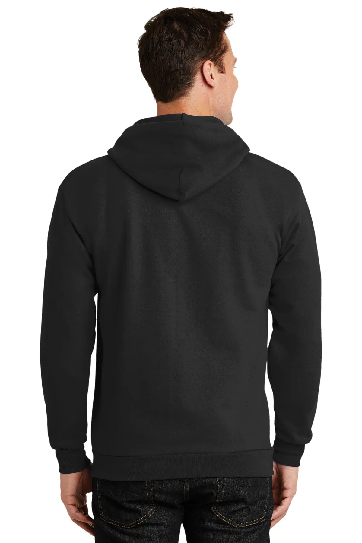 Port & Company - Men's Tall Essential Fleece Full-Zip Hooded Sweatshirt