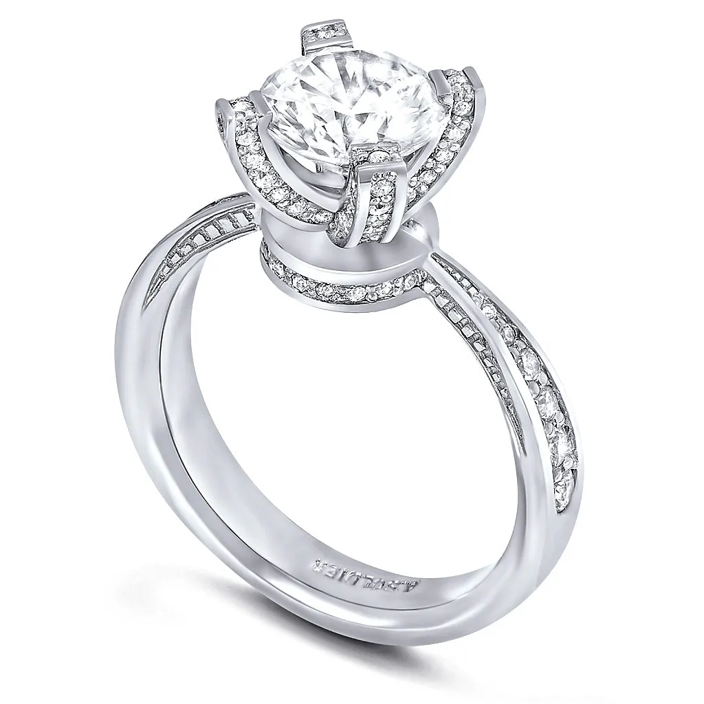 Princess Diamond Crown Engagement Ring