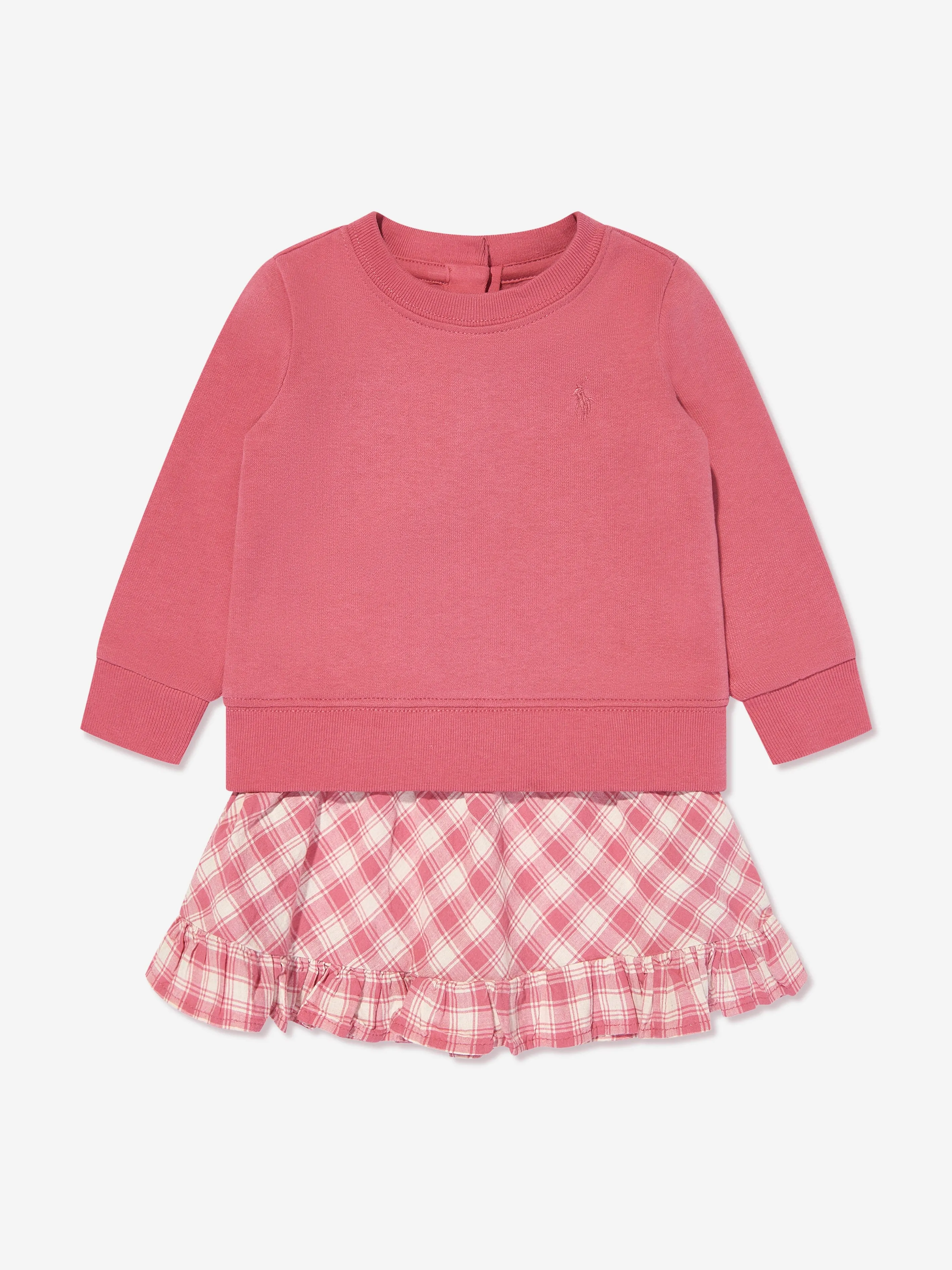 Ralph Lauren Baby Girls Sweater Dress in Pink