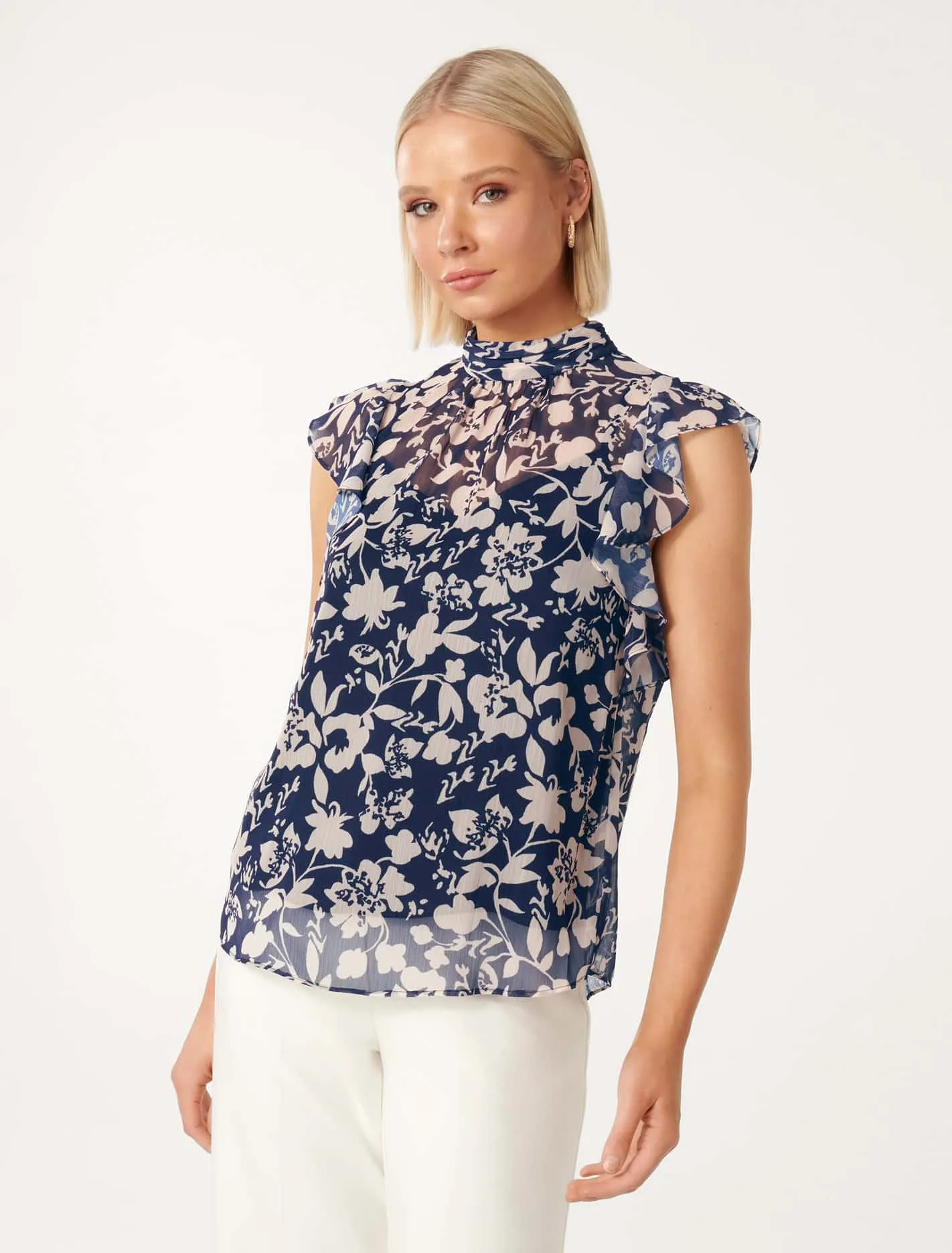 Rayne Ruffle High Neck Blouse