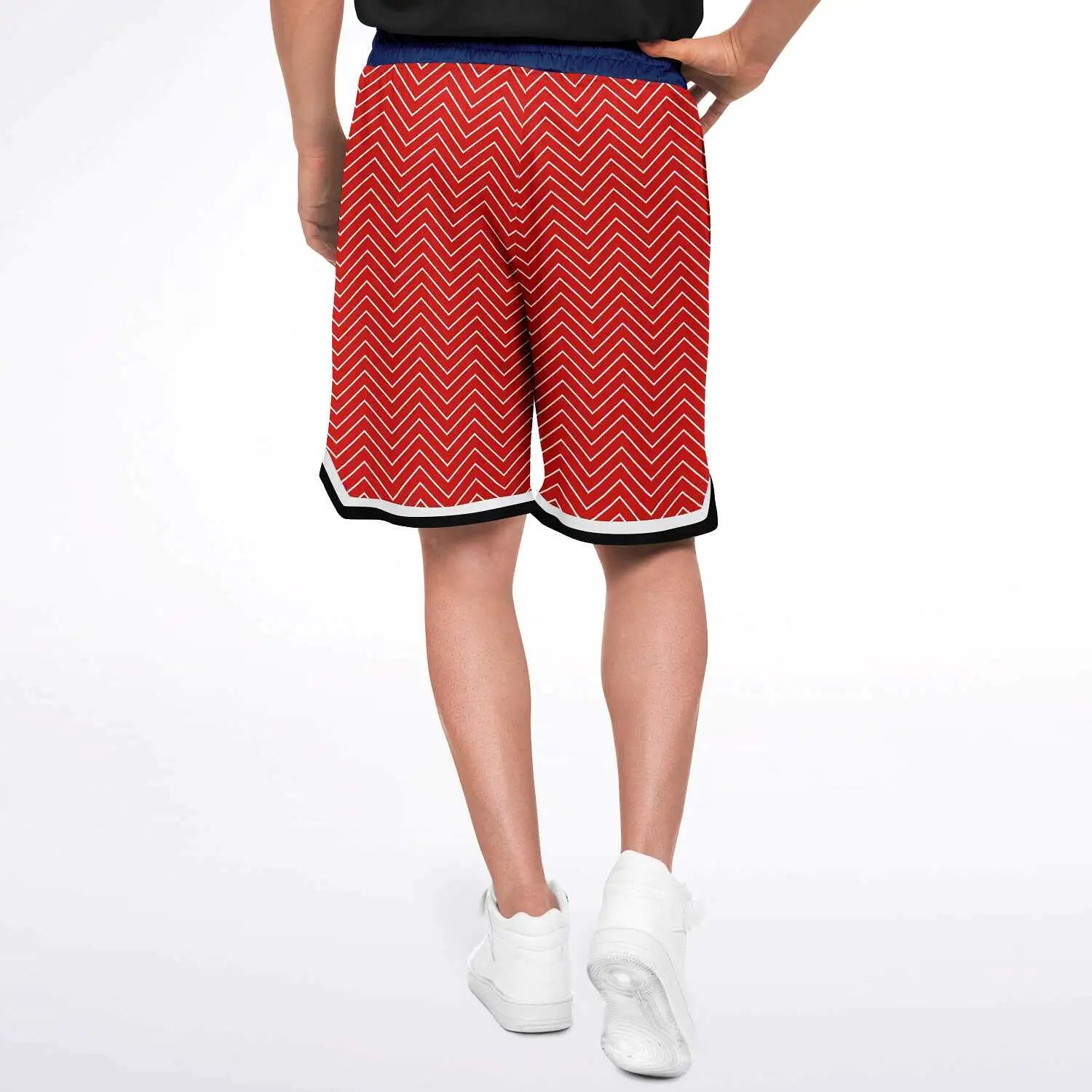 Red Par 4 Unisex Basketball Shorts