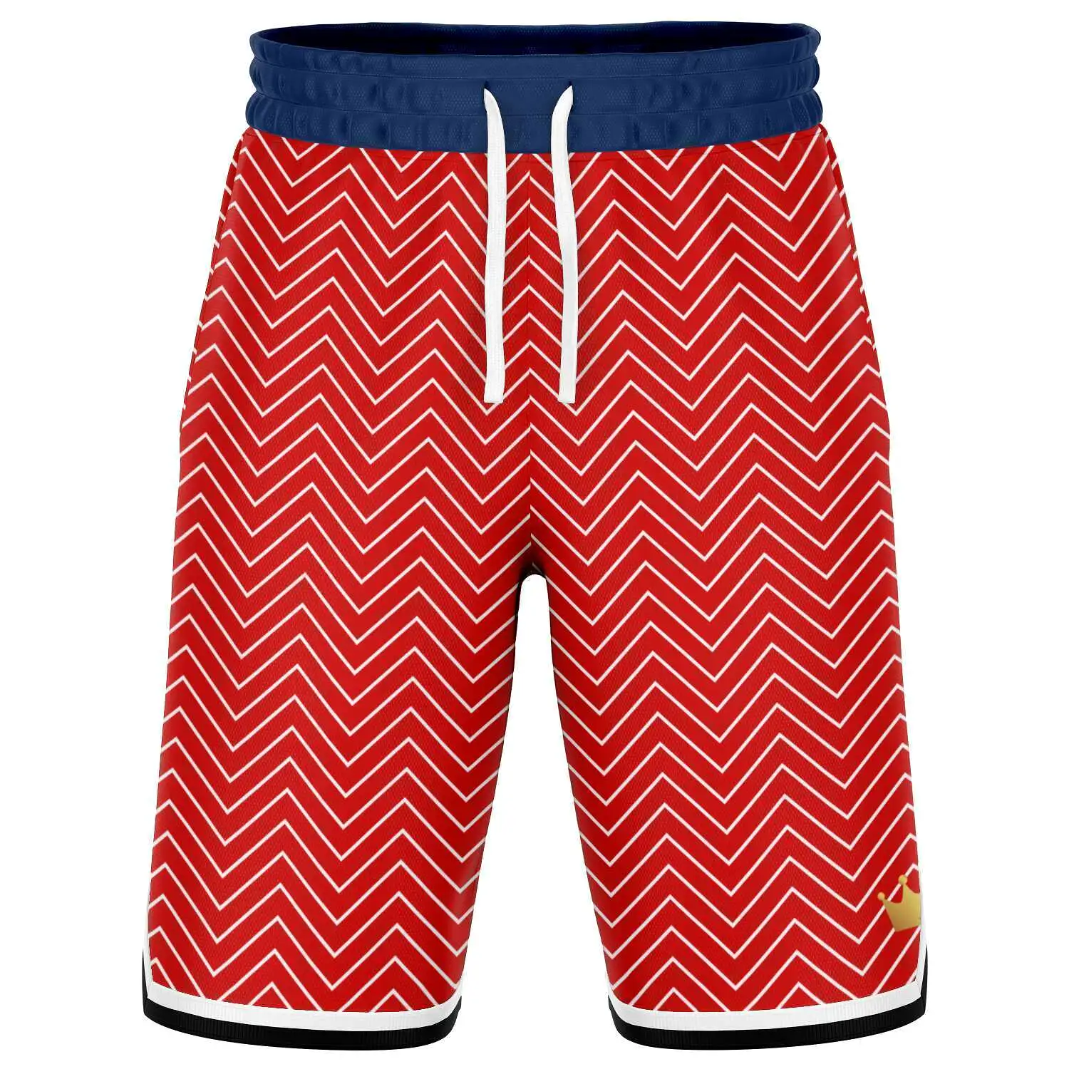 Red Par 4 Unisex Basketball Shorts