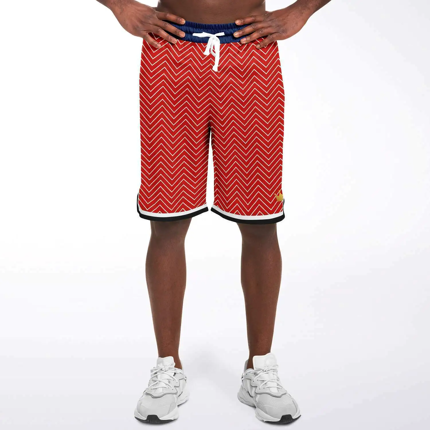 Red Par 4 Unisex Basketball Shorts