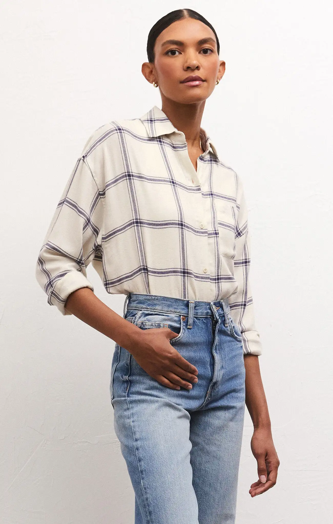 River Plaid Button Up