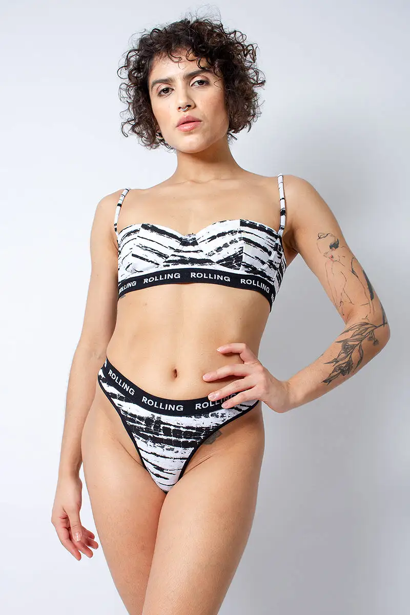 Rolling Alpha Cheeky Shorts - Zebra