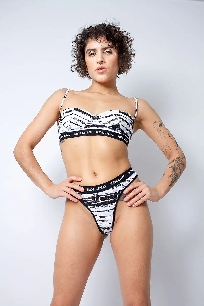 Rolling Alpha Cheeky Shorts - Zebra