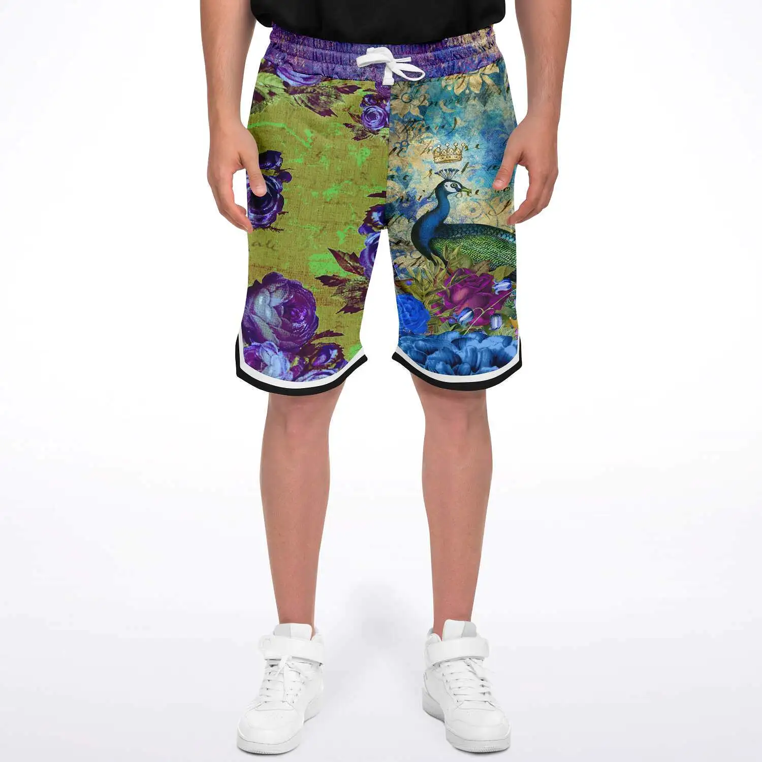 Royal Peacock Unisex Basketball Shorts