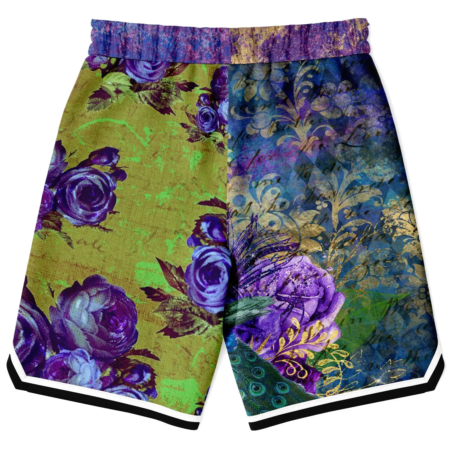 Royal Peacock Unisex Basketball Shorts