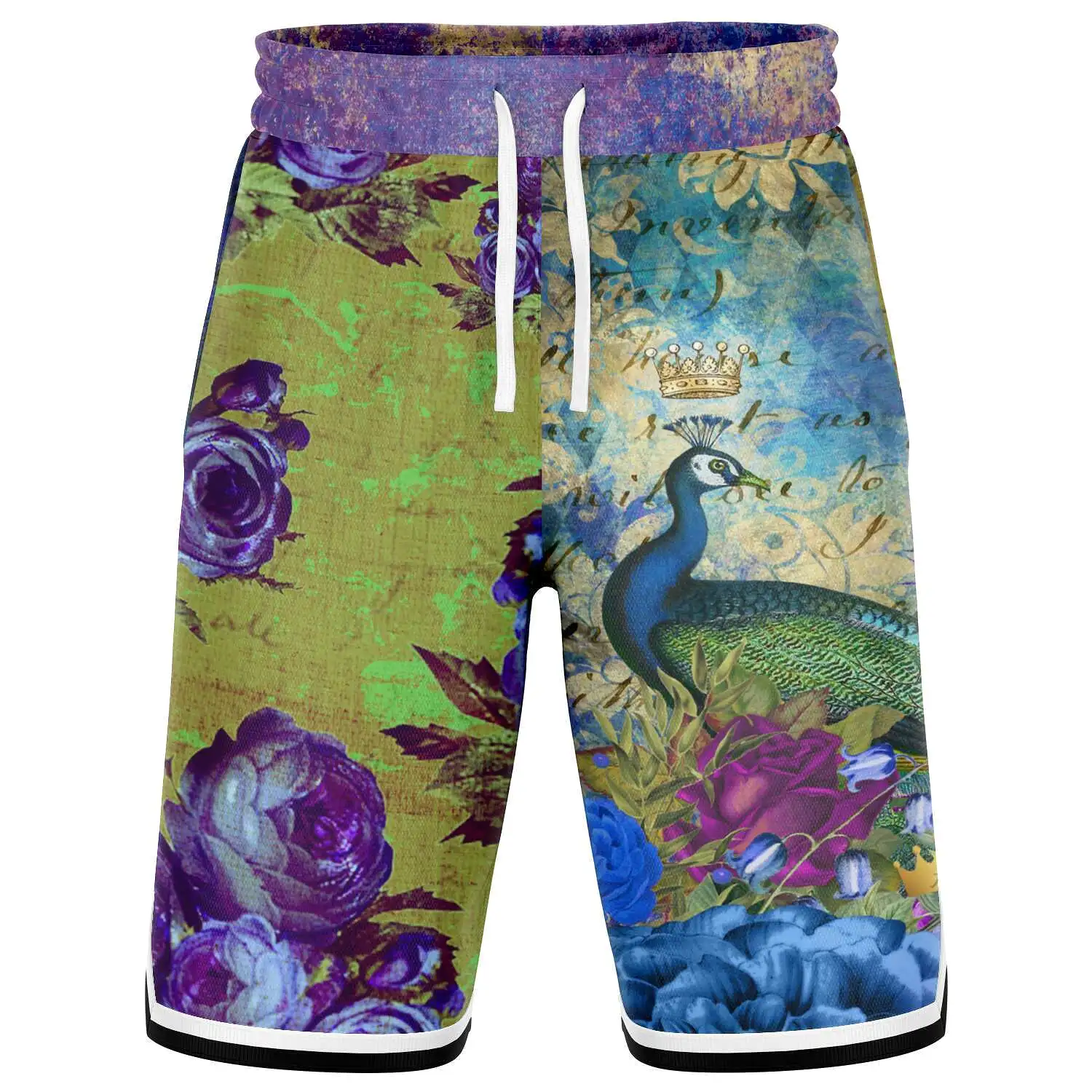 Royal Peacock Unisex Basketball Shorts