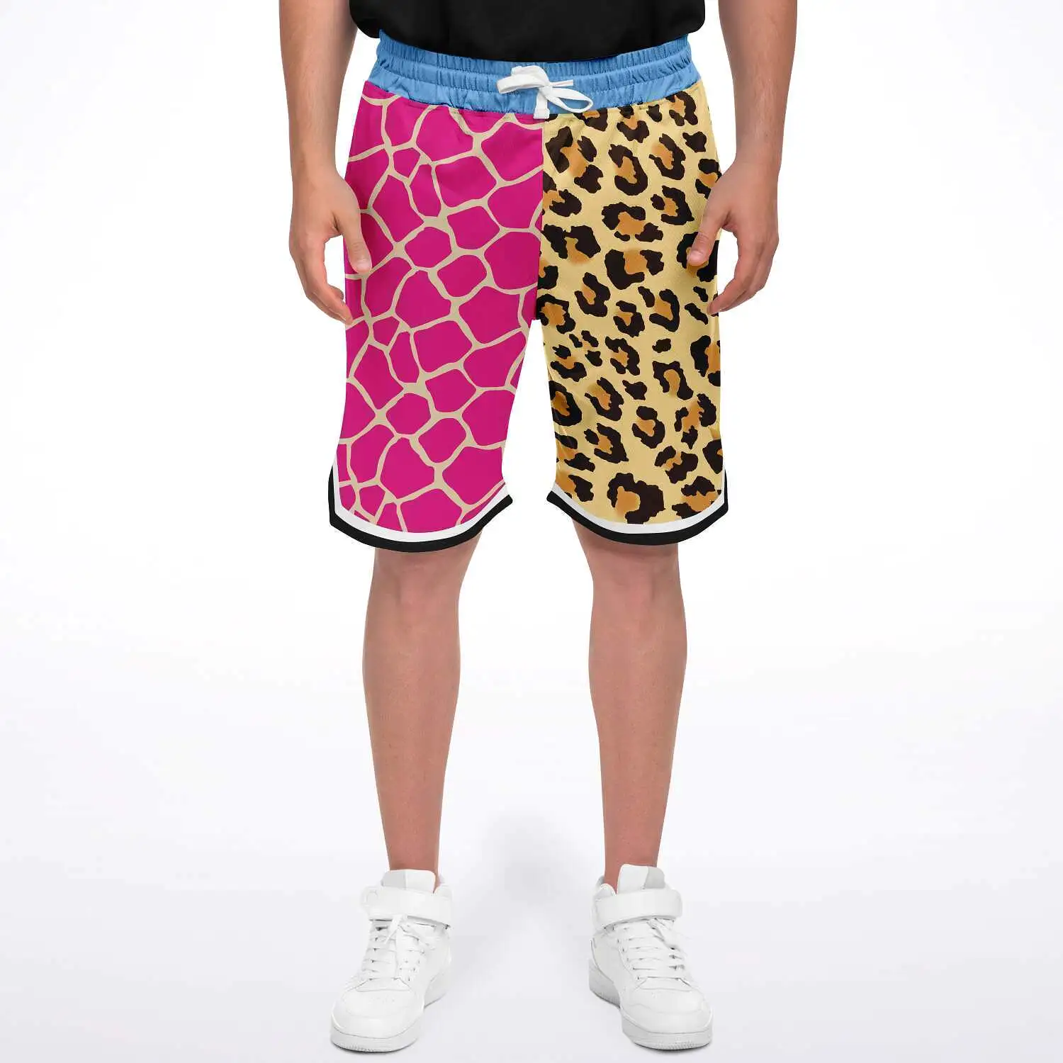 Santorini Leopard Unisex Basketball Shorts