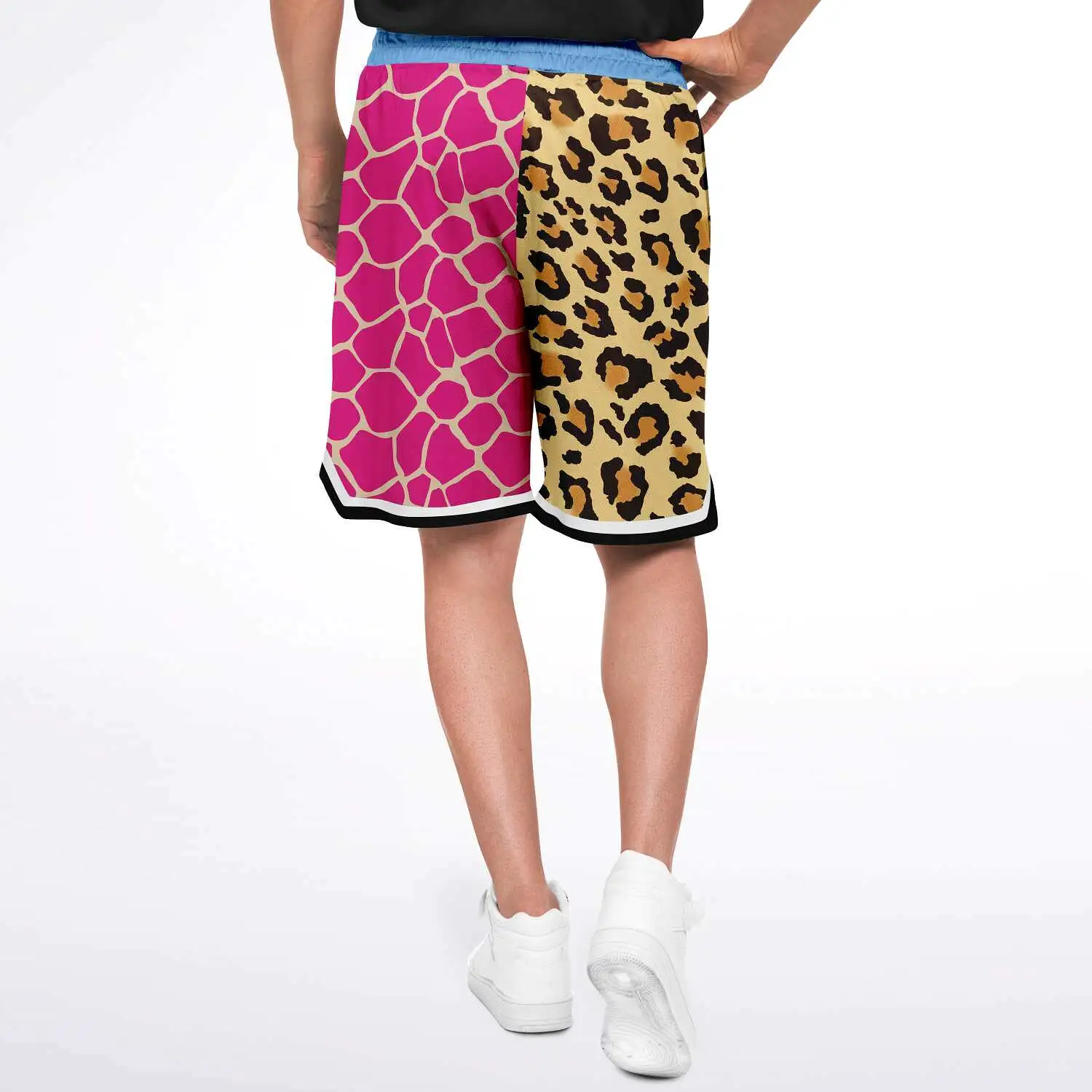 Santorini Leopard Unisex Basketball Shorts