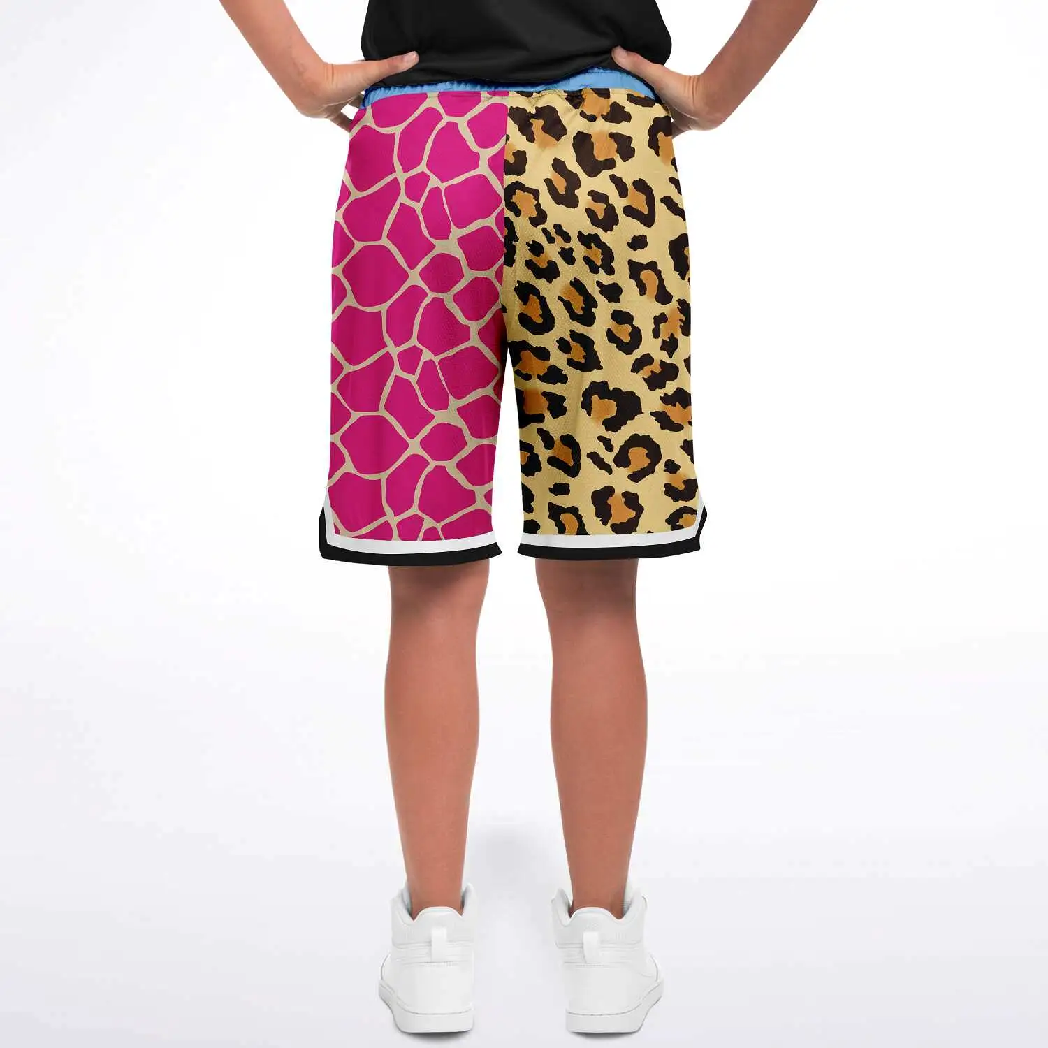 Santorini Leopard Unisex Basketball Shorts