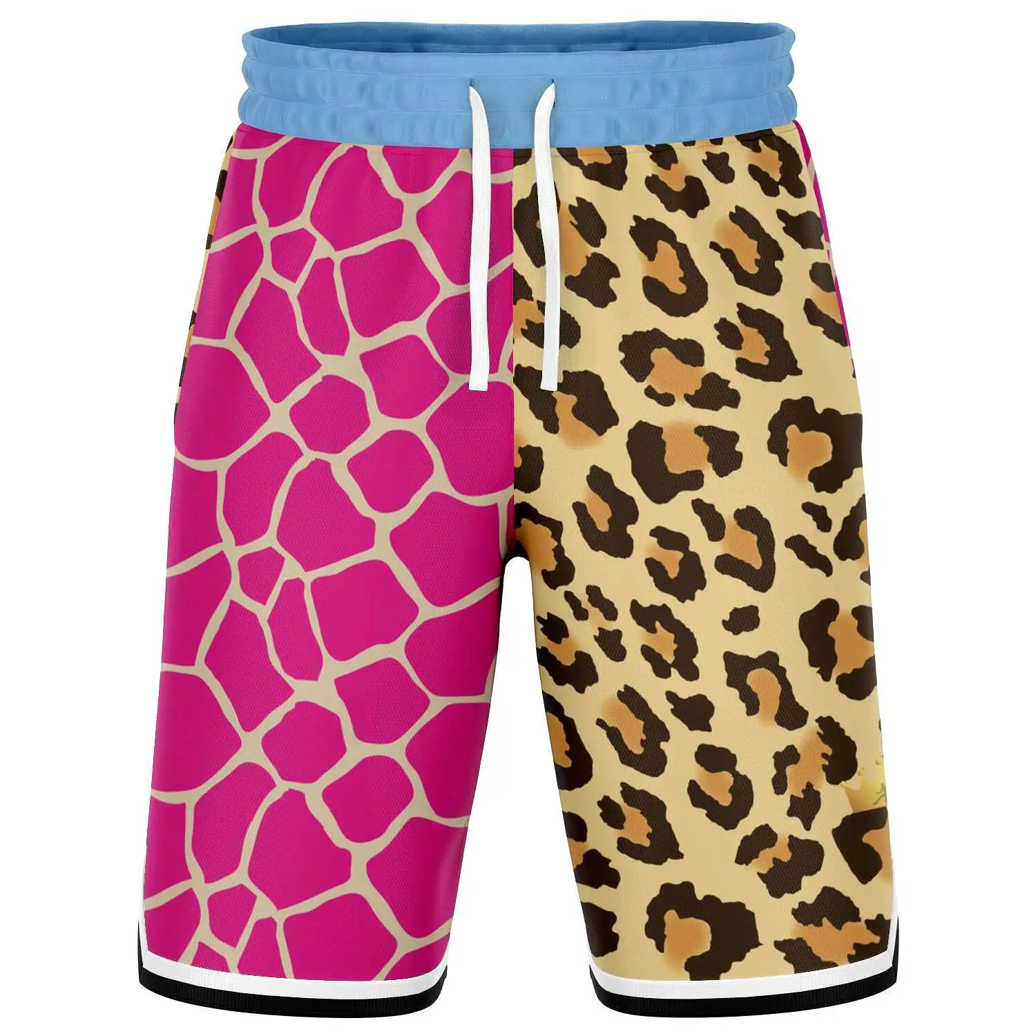 Santorini Leopard Unisex Basketball Shorts