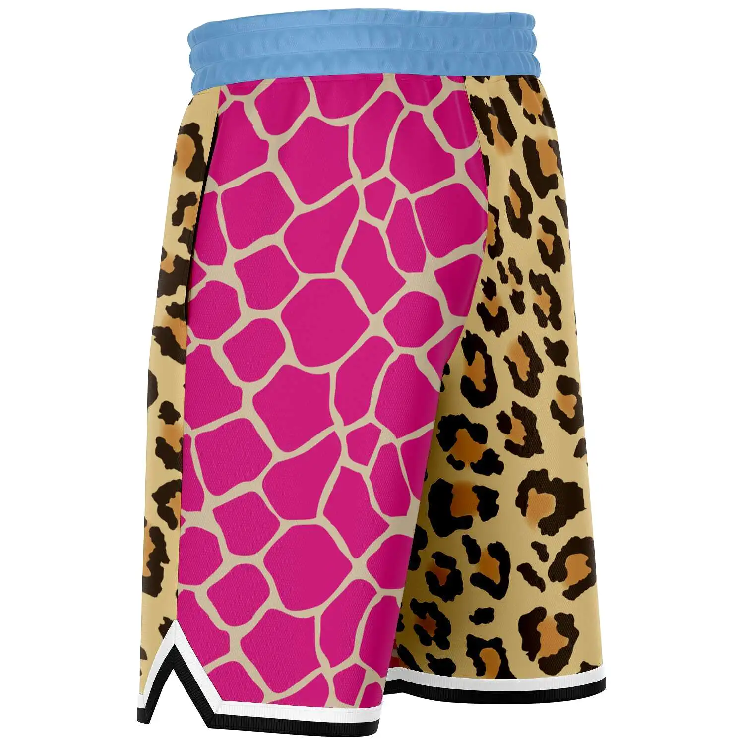 Santorini Leopard Unisex Basketball Shorts