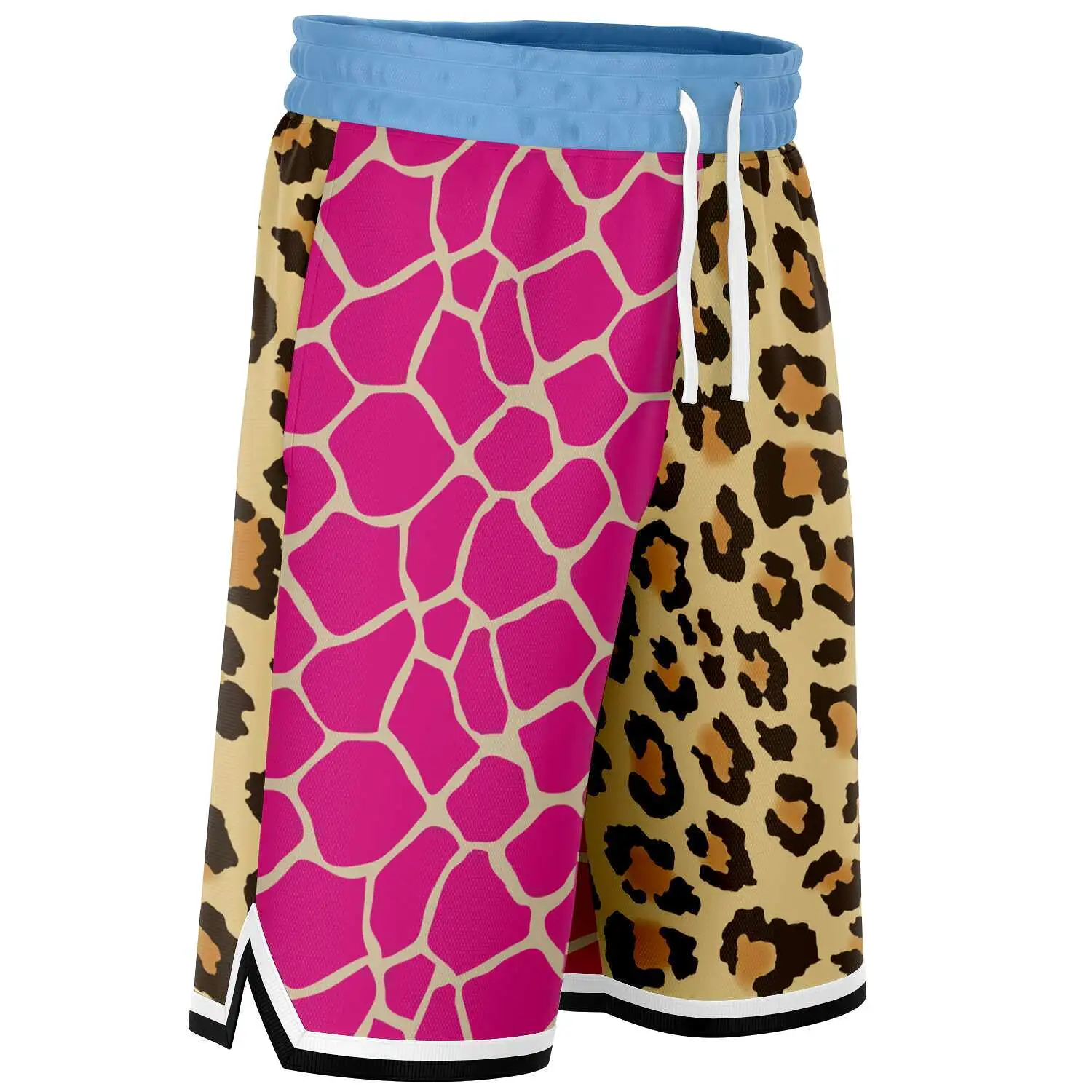 Santorini Leopard Unisex Basketball Shorts