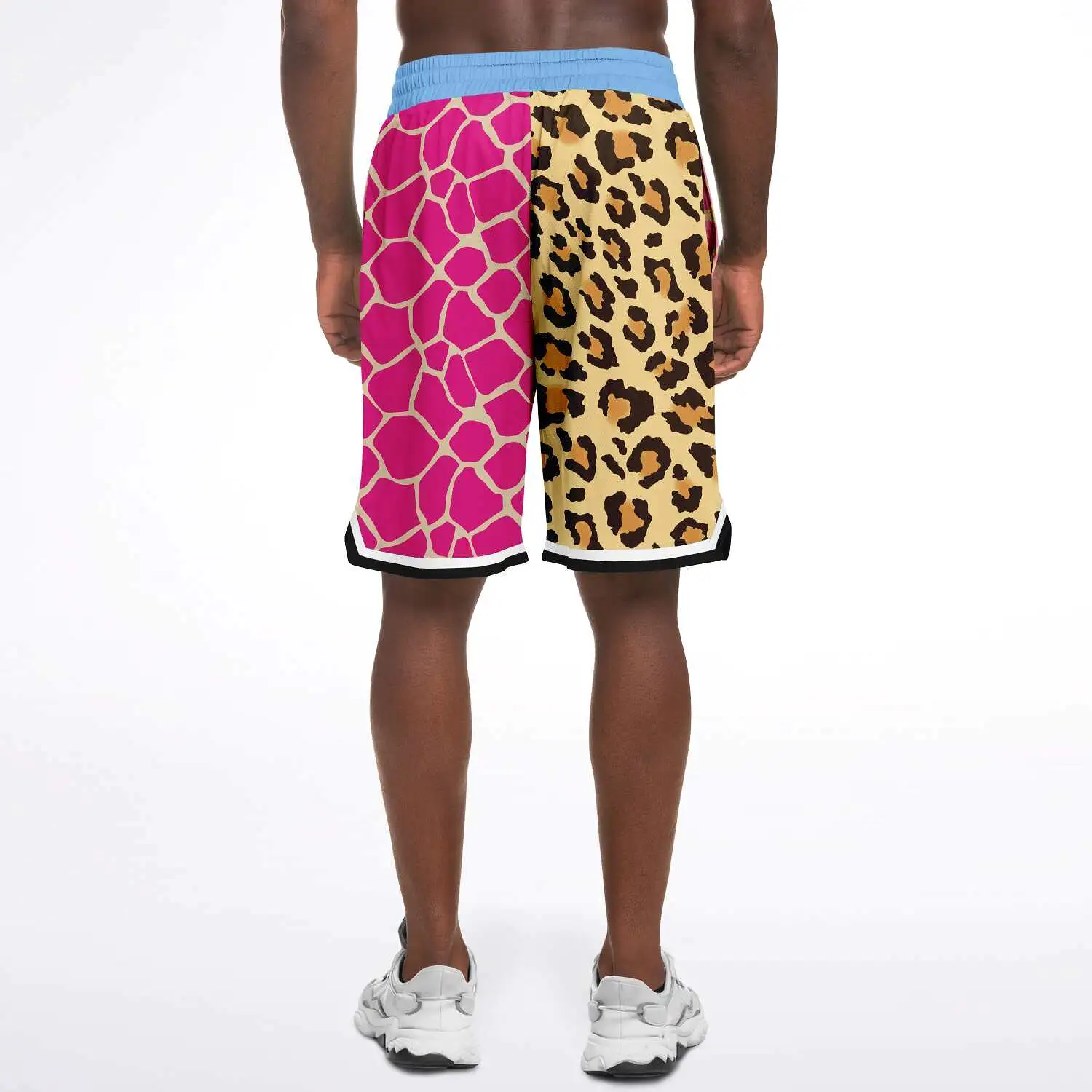 Santorini Leopard Unisex Basketball Shorts