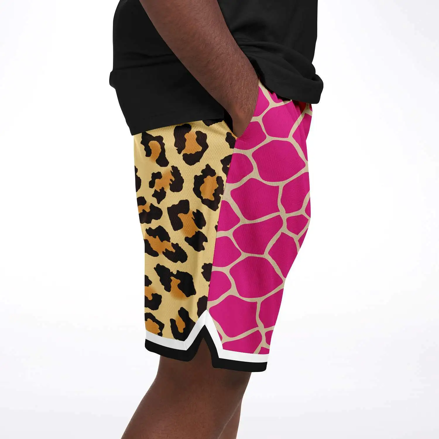 Santorini Leopard Unisex Basketball Shorts