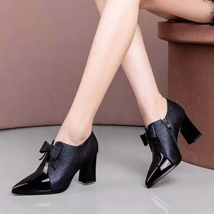 Sexy High Spring Summer Mesh Office Work Block Heel Zipper Women's Boots