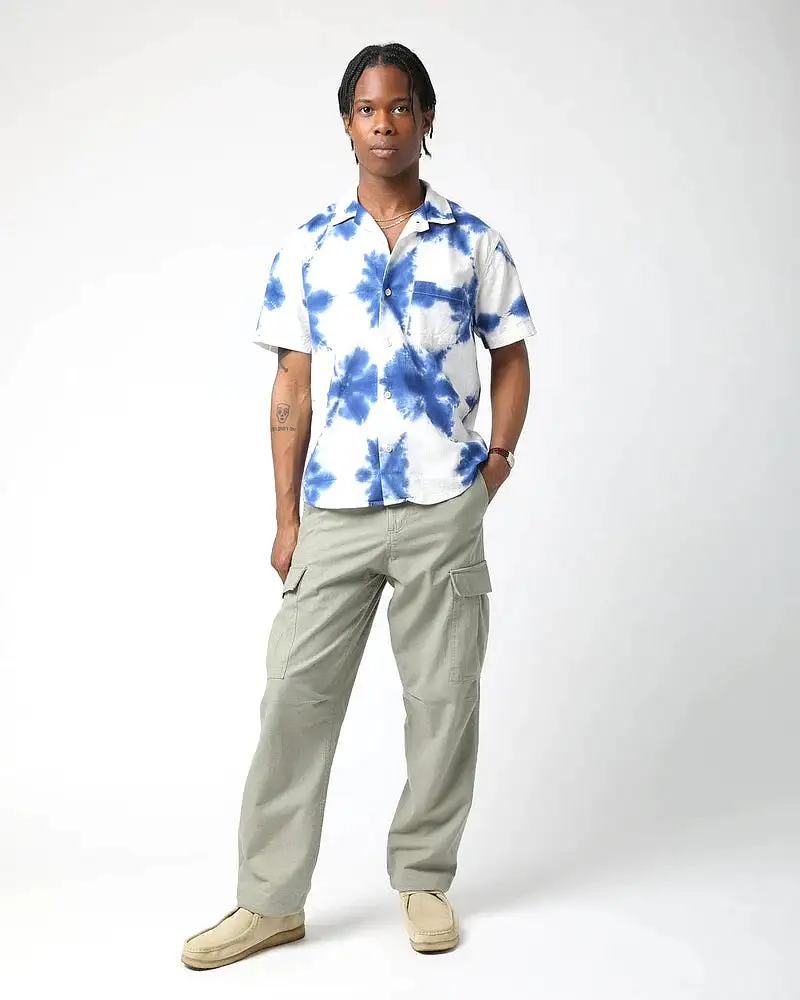 Shibori Sunrise Short Sleeve Button Up