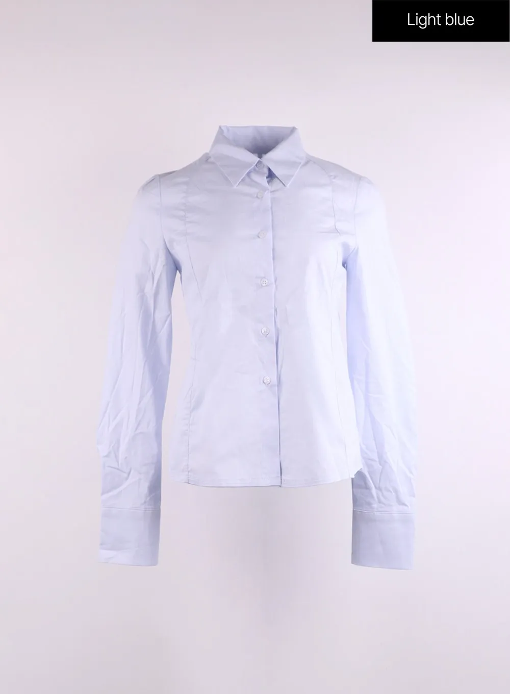 Solid Button-Up Shirt CJ429