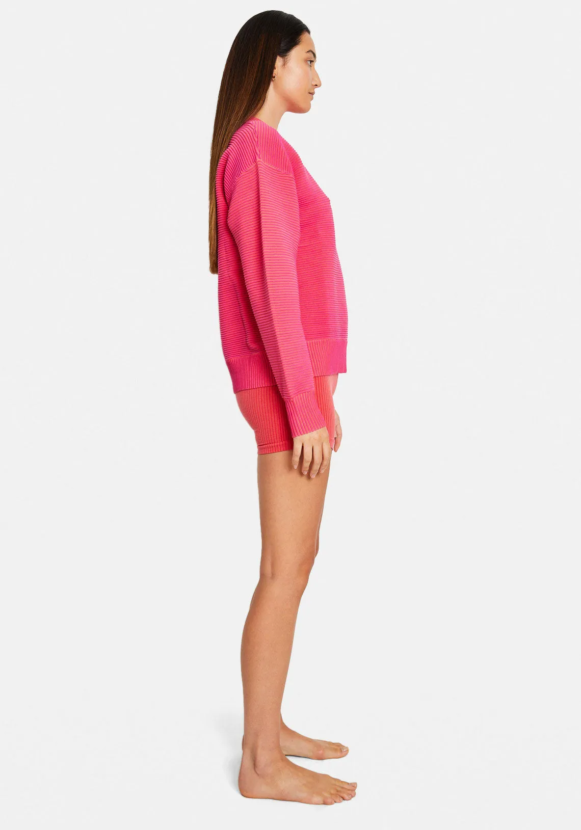 SONNY CREW NECK SWEATER HOT PINK/NEON PINK