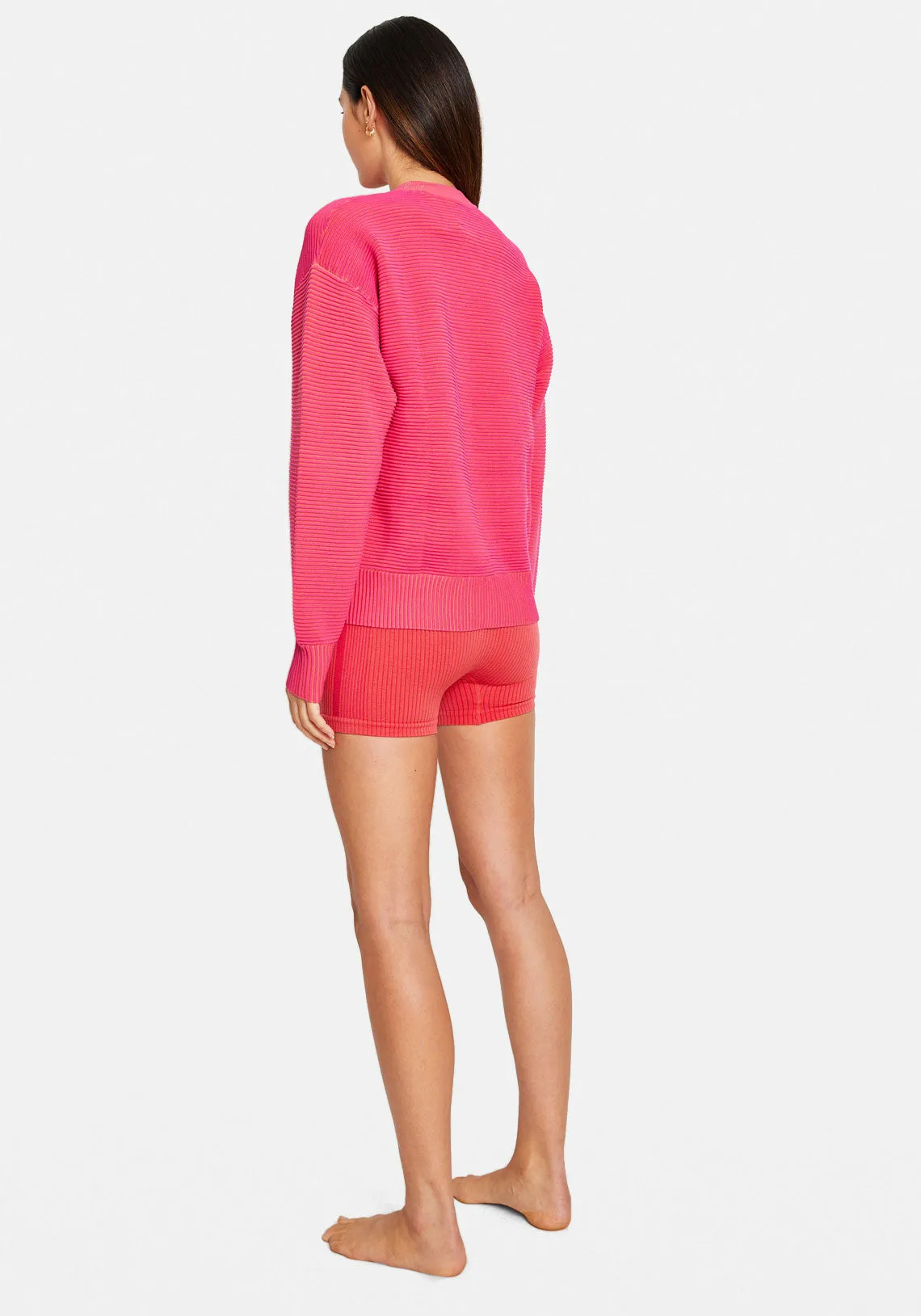 SONNY CREW NECK SWEATER HOT PINK/NEON PINK