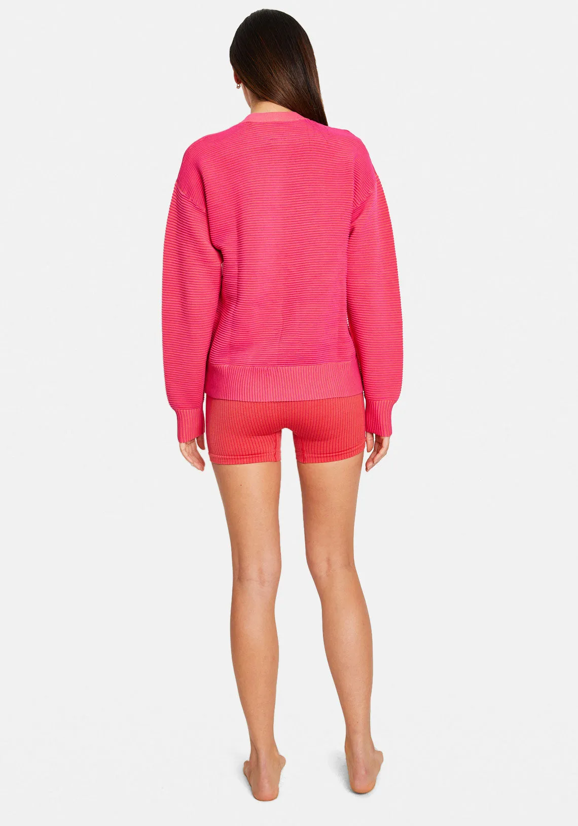 SONNY CREW NECK SWEATER HOT PINK/NEON PINK